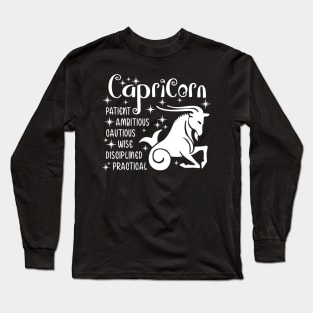 capricorn zodiac positive traits Long Sleeve T-Shirt